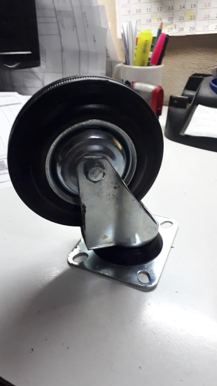 RUEDA GIRATORIA 125MM CHAPA/GOMA  (4008) HOFER